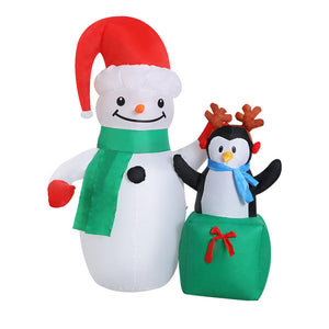 Seasonal Decorations Jingle Jollys Christmas Inflatable Snowman 1.8M Lights Led Outdoor Decorations