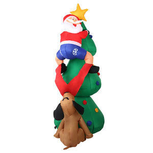 Seasonal Decorations Jingle Jollys Christmas Inflatable Santa Tree 1.8M Lights Outdoor Decorations