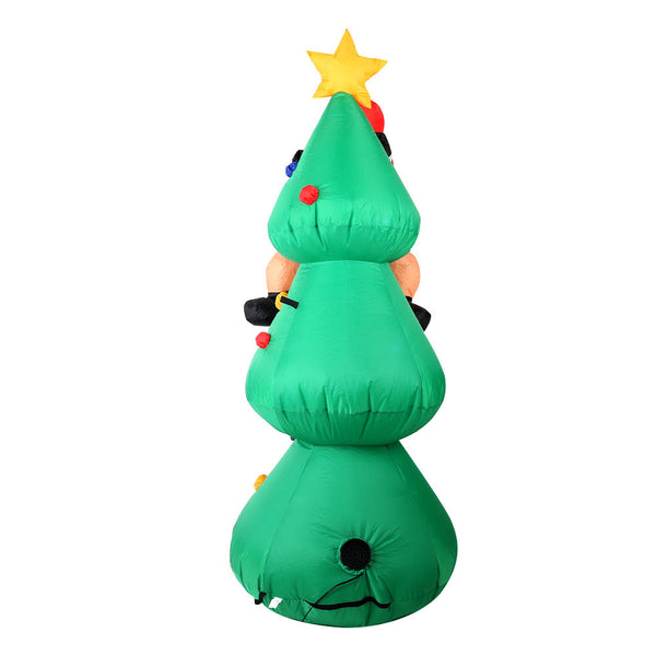 Seasonal Decorations Jingle Jollys Christmas Inflatable Santa Tree 1.8M Lights Outdoor Decorations