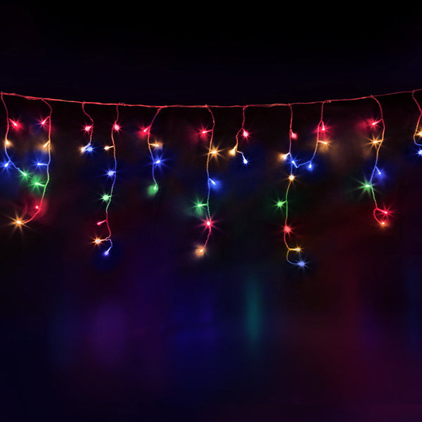 Seasonal Decorations Jingle Jollys 500 Led Solar Powered Christmas Icicle Lights 20M Outdoor Fairy String Party Multicolour