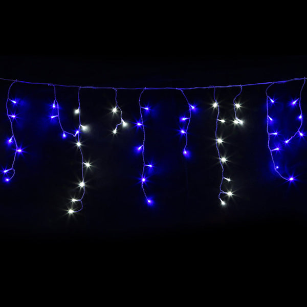 Seasonal Decorations Jingle Jollys 800 Led Christmas Icicle Lights White And Blue