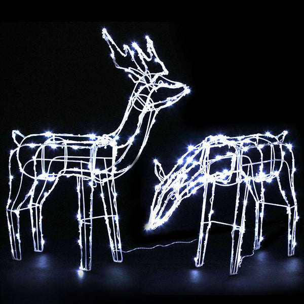 Seasonal Decorations Jingle Jollys Christmas Motif Lights Led Rope Reindeer Waterproof Solar Powered