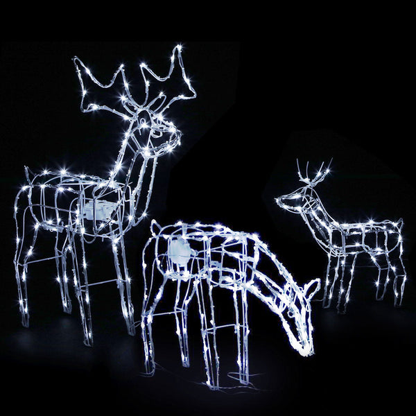 Seasonal Decorations Jingle Jollys Christmas Motif Lights Led Rope Reindeer Waterproof Outdoor