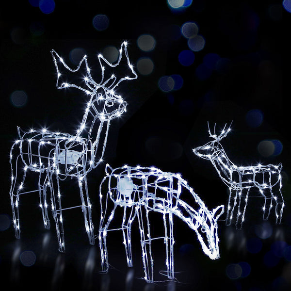 Seasonal Decorations Jingle Jollys Christmas Motif Lights Led Rope Reindeer Waterproof Outdoor