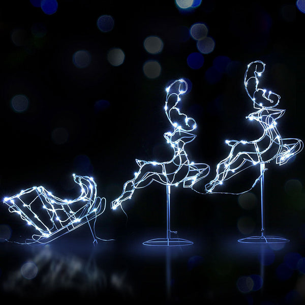 Seasonal Decorations Jingle Jollys Christmas Motif Lights Led Rope Reindeer Waterproof Outdoor Xmas