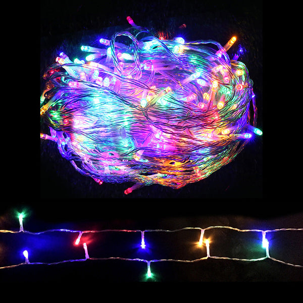 Seasonal Decorations Jingle Jollys 100M Christmas String Lights 500Led Multi Colour