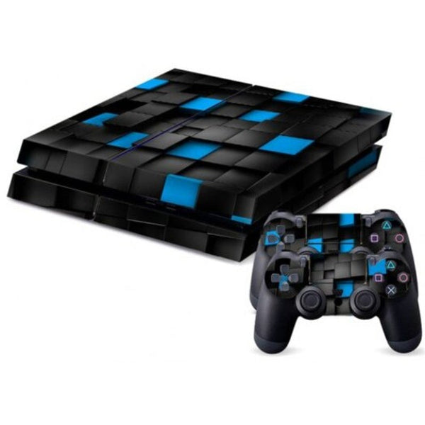 Console And Controllers Protective Sticker Cover Skin For Ps4 Black 1 Set