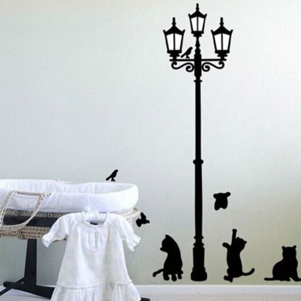 Wall Stickers Cartoon Black Cat Pattern Decoration Wall Sticker