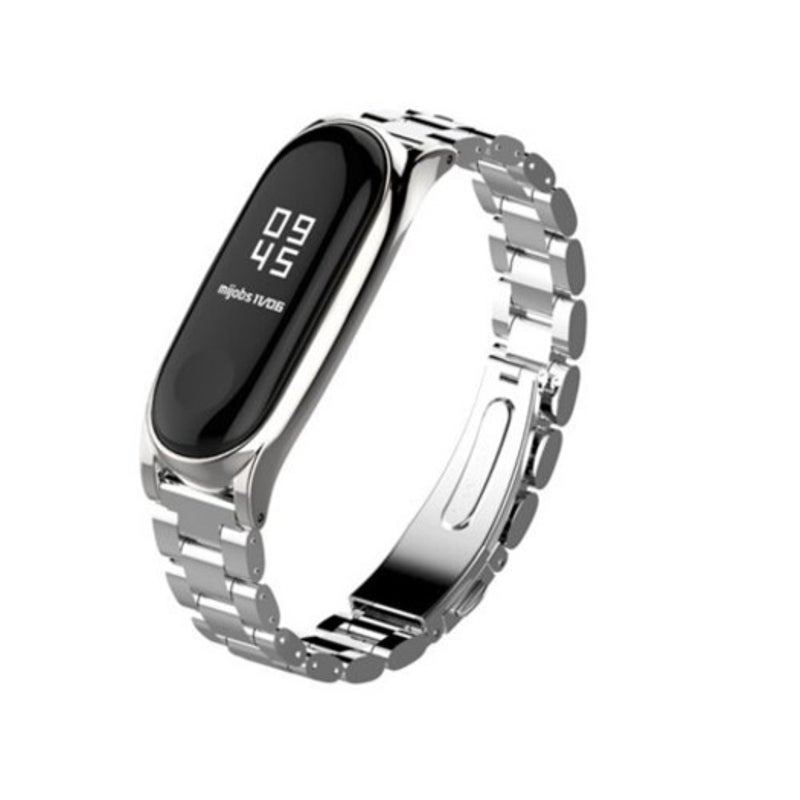 Watch Bands Ultra Thin Metal Stainless Steel Watch Strap For Xiaomi Mi Band 4 Silver