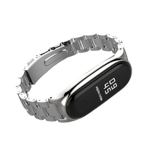 Watch Bands Ultra Thin Metal Stainless Steel Watch Strap For Xiaomi Mi Band 4 Silver