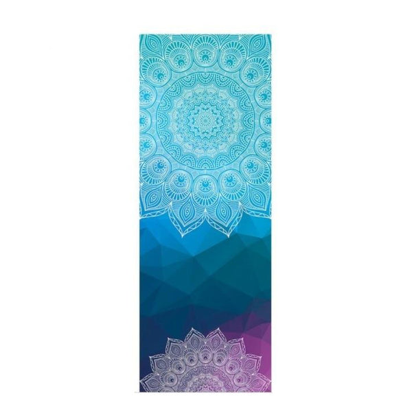 Mats & Non Slip Towels Colourful Mandala Yoga Towel Non Slip Portable Travel Pilates Blanket