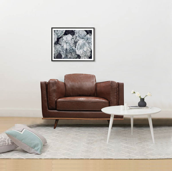 Sofas, Armchairs & Couches Single Seater Armchair Faux Leather Sofa Modern Lounge Accent Chair In Brown With Wooden Frame