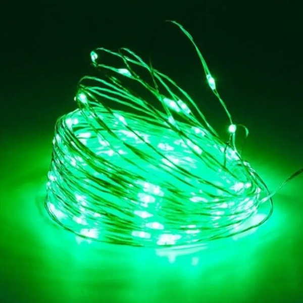 Usb 10M Waterproof Green Light Silver Wire Diy String