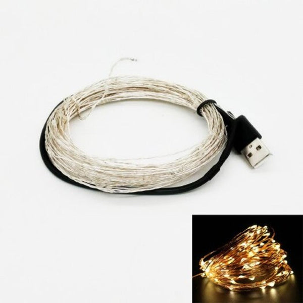 String Lights 10M Usb Copper Wire Waterproof Led String Light 100 Leds For Festival Christmas Party Decoration Dc5v Warm White