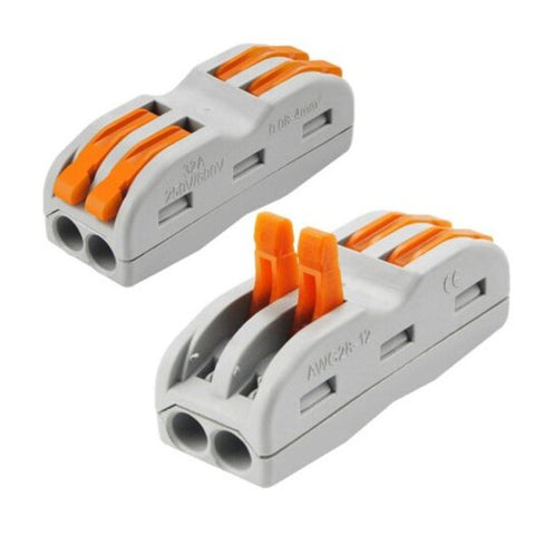 Wire & Cable Connectors 2 3 Bin Electrical Connection Terminal Household Wire Connector 2Pcs Multi A