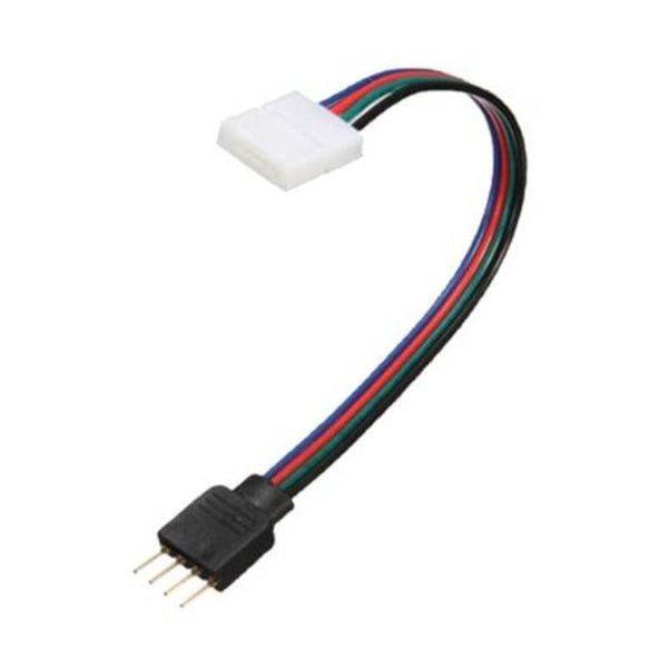 String Lights 5 Pcs Led 5050 Rgb Strip Light Connector 4 Pin Conductor 10 Mm Wide To Solderless Clamp