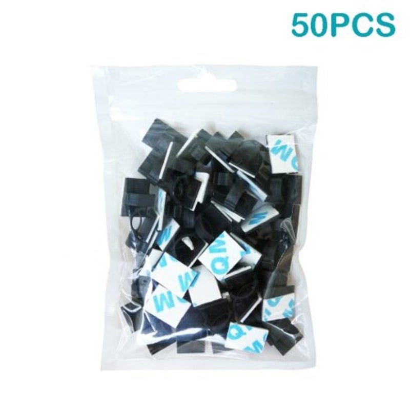 Cable Ties & Organisers 50 100 Pcs Adhesive Cable Clips Wire Holder Clamps Tie For Office And Home