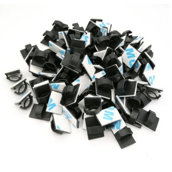 Cable Ties & Organisers 50 100 Pcs Adhesive Cable Clips Wire Holder Clamps Tie For Office And Home