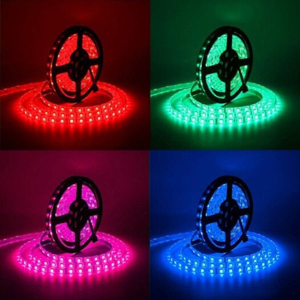 Waterproof Led Strip Lights Per Metre 60Pcs 5050 Rgb Leds Color Kit With Ir 44Key Remote Control 1 Metet